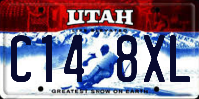 UT license plate C148XL