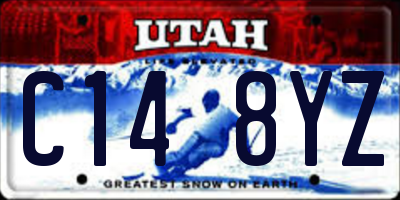 UT license plate C148YZ