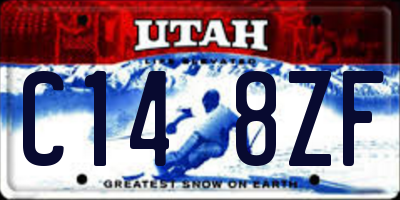 UT license plate C148ZF