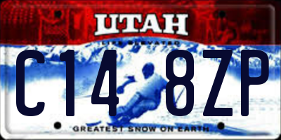 UT license plate C148ZP