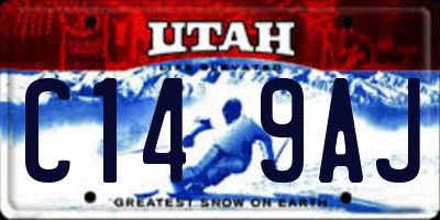 UT license plate C149AJ
