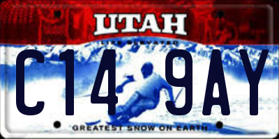 UT license plate C149AY