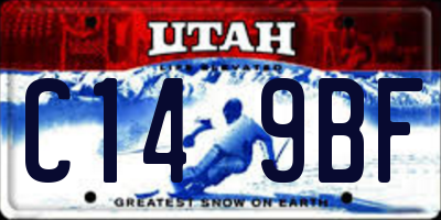 UT license plate C149BF