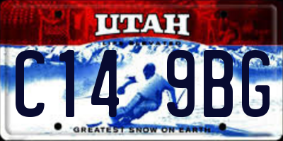 UT license plate C149BG