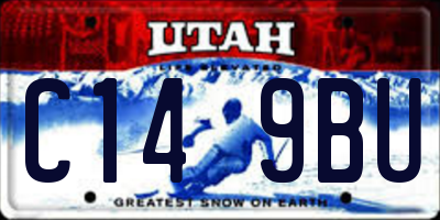 UT license plate C149BU