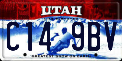 UT license plate C149BV