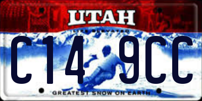 UT license plate C149CC