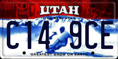UT license plate C149CE