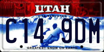 UT license plate C149DM