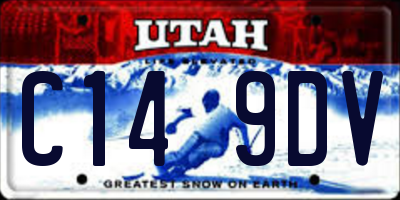 UT license plate C149DV