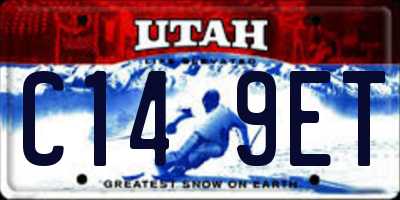 UT license plate C149ET