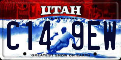 UT license plate C149EW