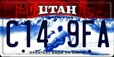 UT license plate C149FA
