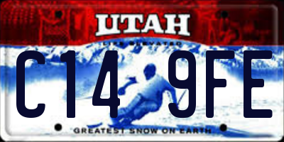 UT license plate C149FE
