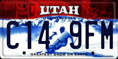 UT license plate C149FM
