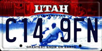 UT license plate C149FN