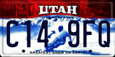 UT license plate C149FQ