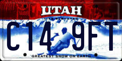 UT license plate C149FT