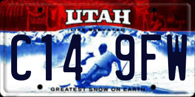 UT license plate C149FW