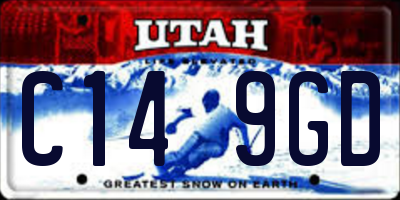UT license plate C149GD