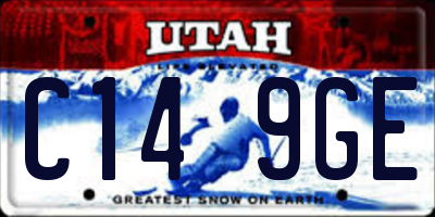 UT license plate C149GE