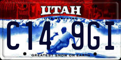 UT license plate C149GI