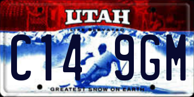 UT license plate C149GM