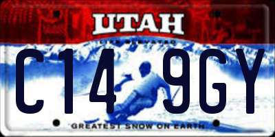 UT license plate C149GY