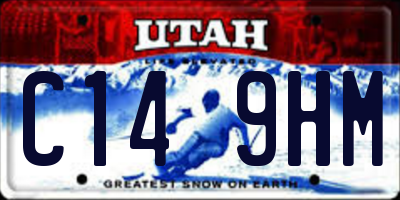 UT license plate C149HM