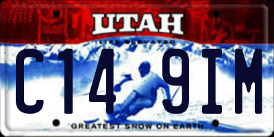 UT license plate C149IM