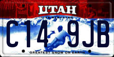 UT license plate C149JB