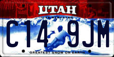 UT license plate C149JM