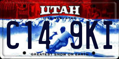 UT license plate C149KI