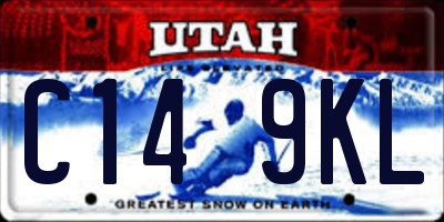 UT license plate C149KL