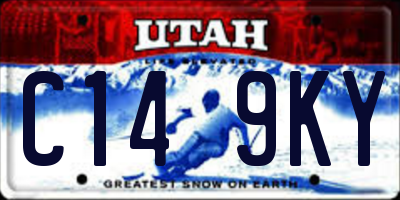 UT license plate C149KY
