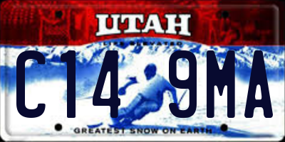 UT license plate C149MA