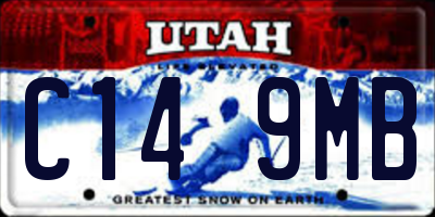 UT license plate C149MB
