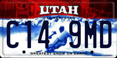 UT license plate C149MD
