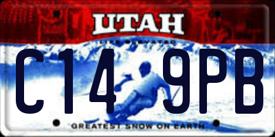 UT license plate C149PB