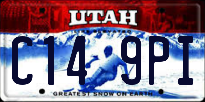 UT license plate C149PI
