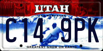 UT license plate C149PK