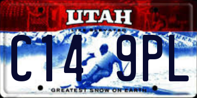 UT license plate C149PL