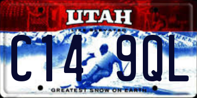 UT license plate C149QL