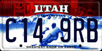 UT license plate C149RB