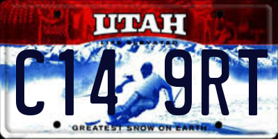 UT license plate C149RT