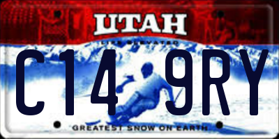 UT license plate C149RY
