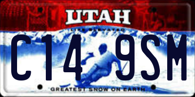 UT license plate C149SM