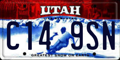 UT license plate C149SN