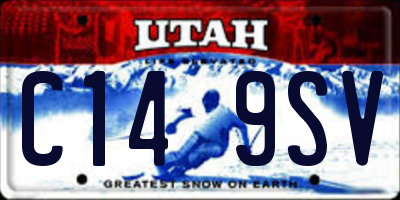 UT license plate C149SV