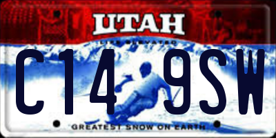 UT license plate C149SW